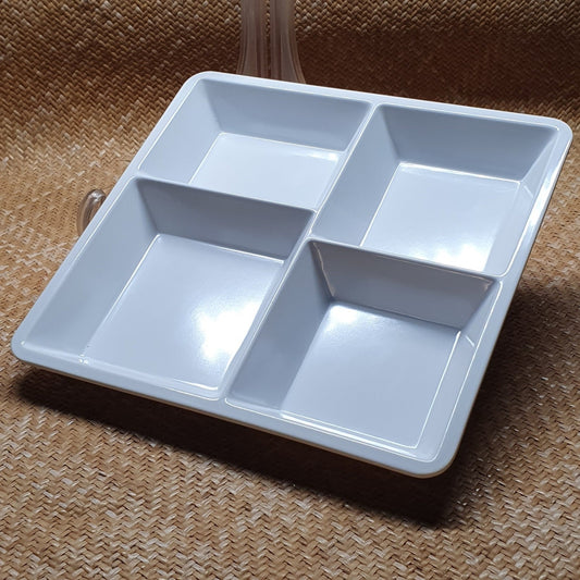 Assiette 4 compartiments - Blanc