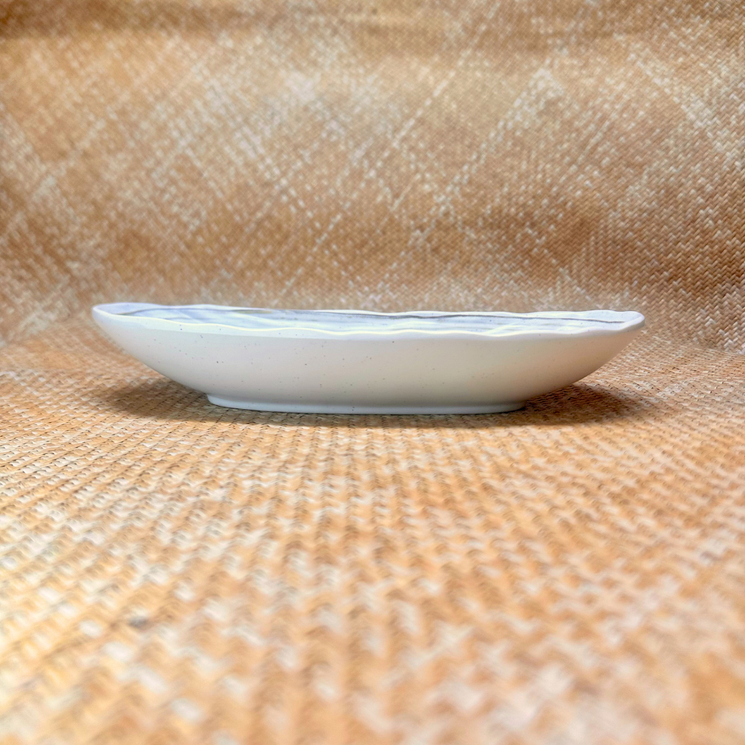 Impression céramique - assiette creuse ovale - 29 x 11 cm