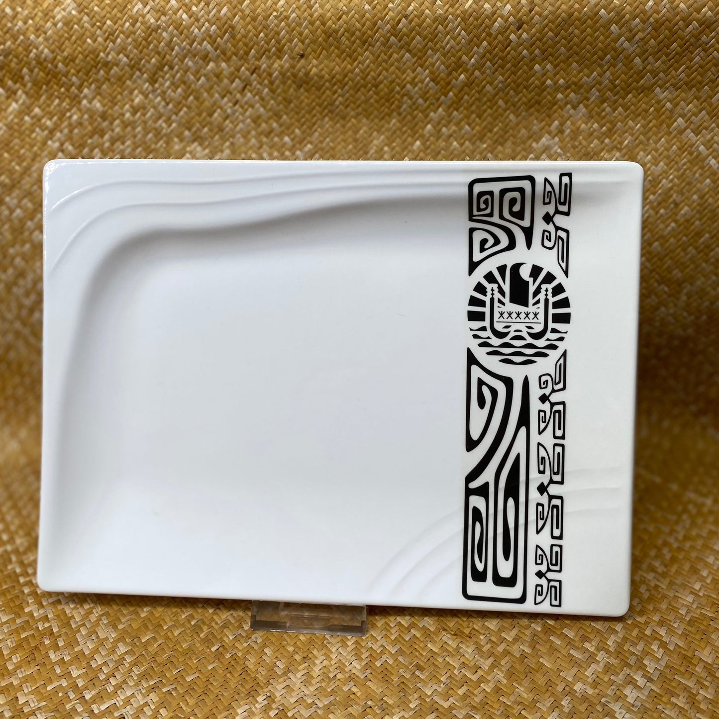 Assiette rectangulaire - Frise Drapeau de Polnesie
