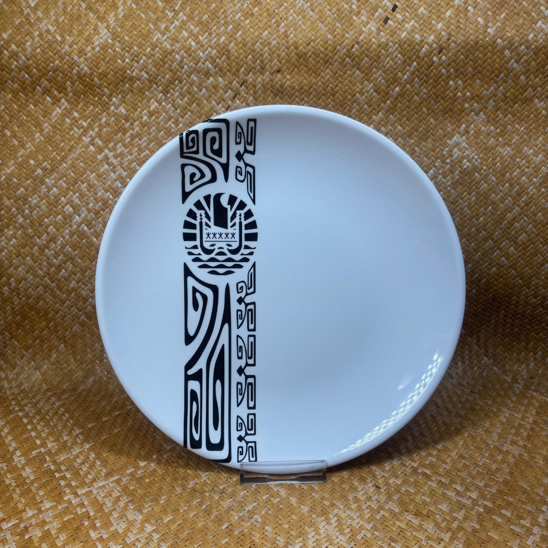 Assiette ronde - Polynésie Tattoo