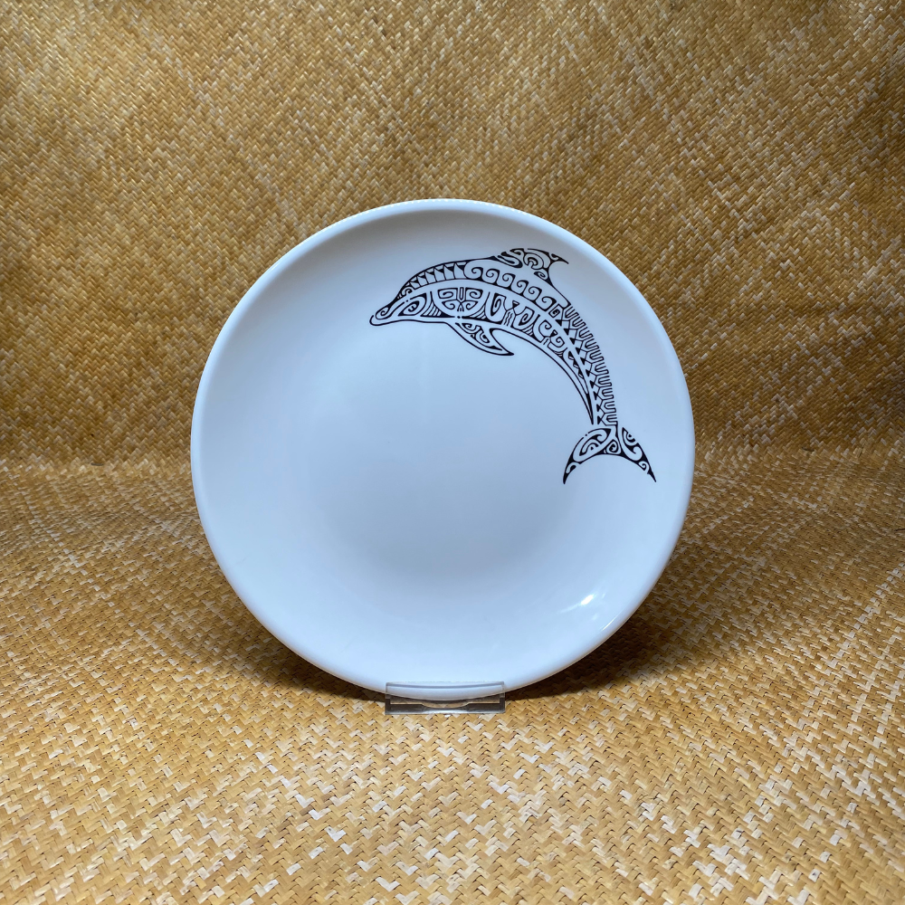Assiette ronde - Dauphin tattoo
