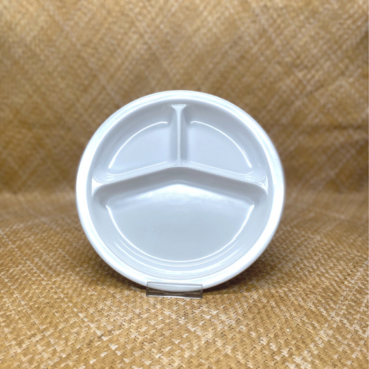 Assiette 3 compartiments - Blanc