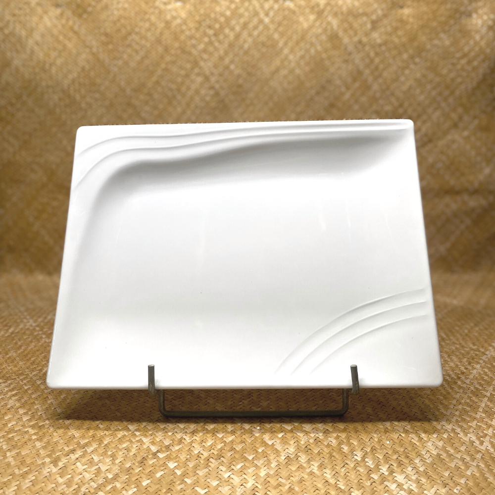 Assiette rectangulaire - Blanc