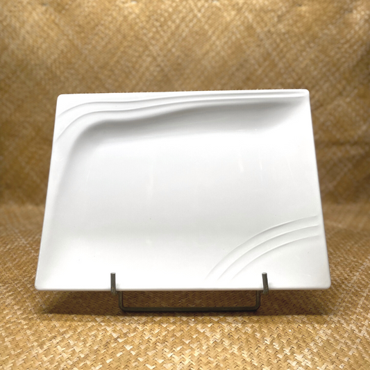 Assiette rectangulaire - Blanc