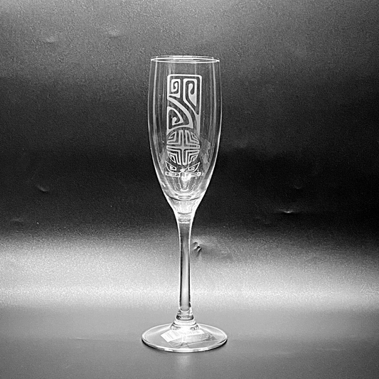 Coupe de Champagne en verre gravé - 150 mL