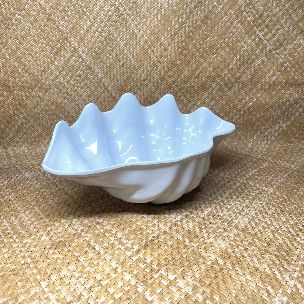 Plat bénitier / Pahua - Blanc