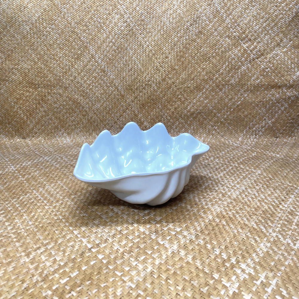 Plat bénitier / Pahua - Blanc