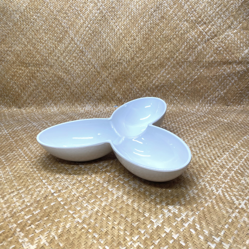 Assiette trio hélice - Blanc