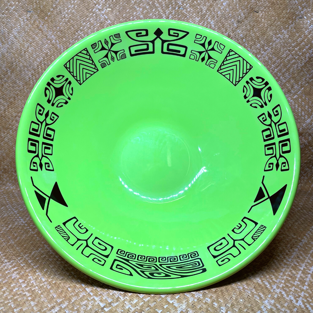 Grand saladier rond - Frise tattoo