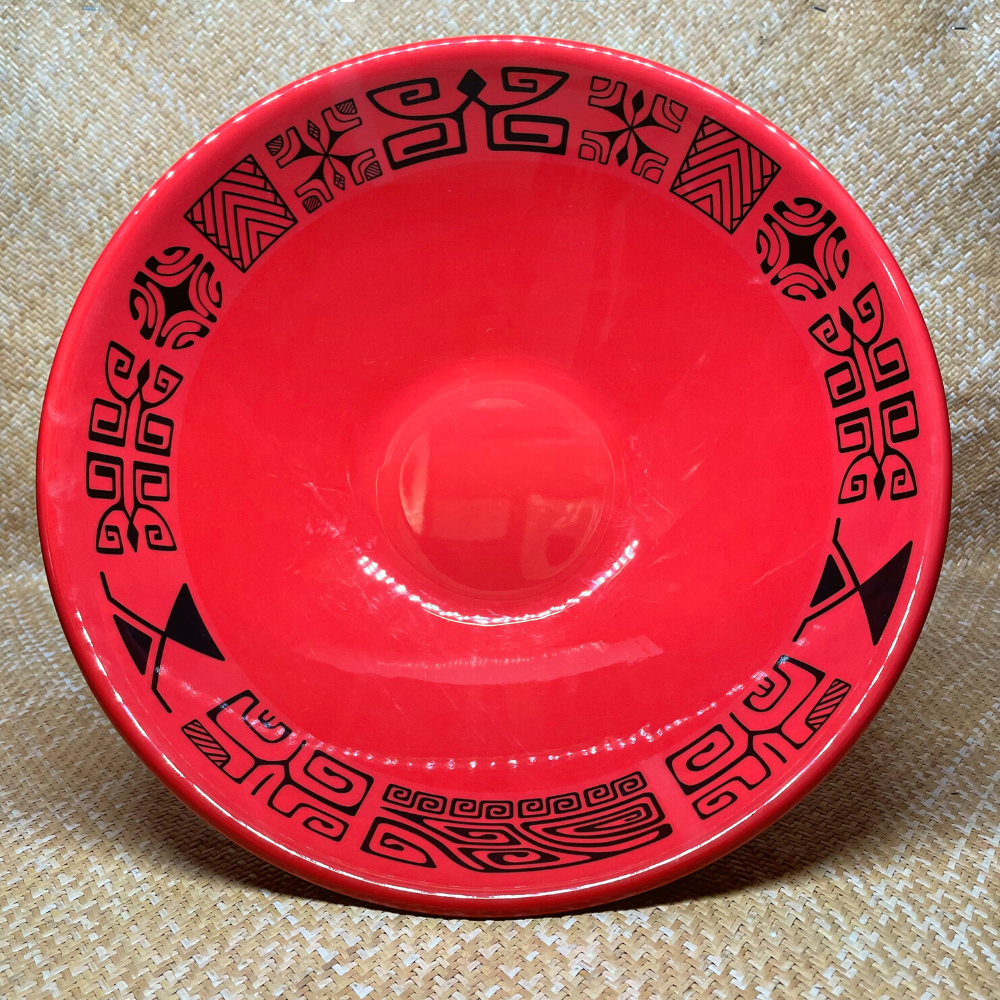 Grand saladier rond - Frise tattoo