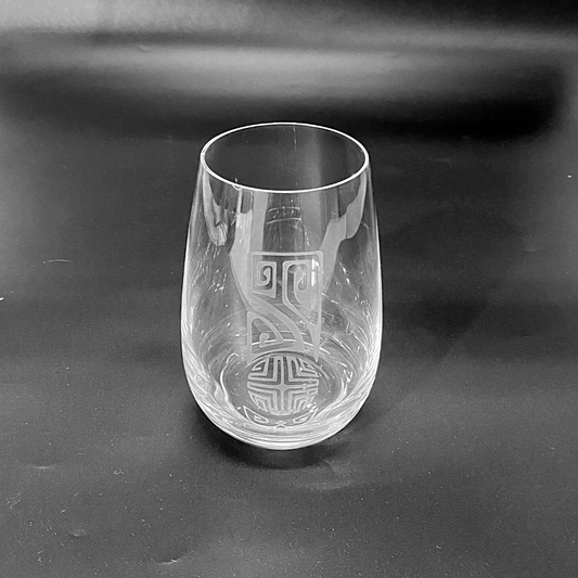 Verre d'eau verre gravé - 370 mL