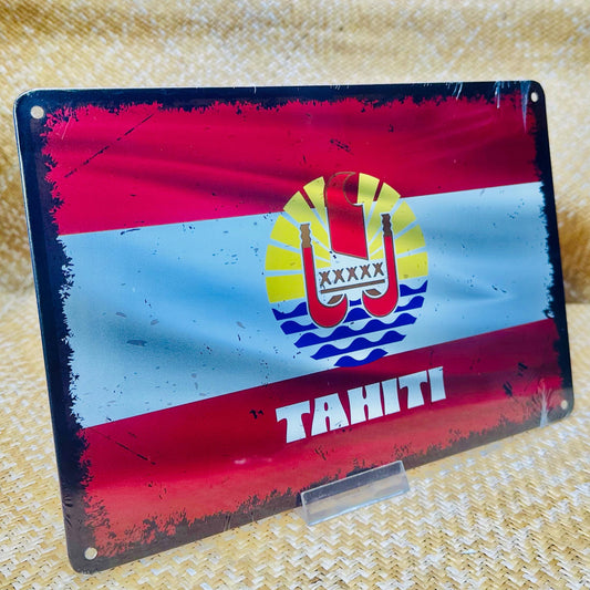 Plaque décoration tahiti en métal - TAHITI