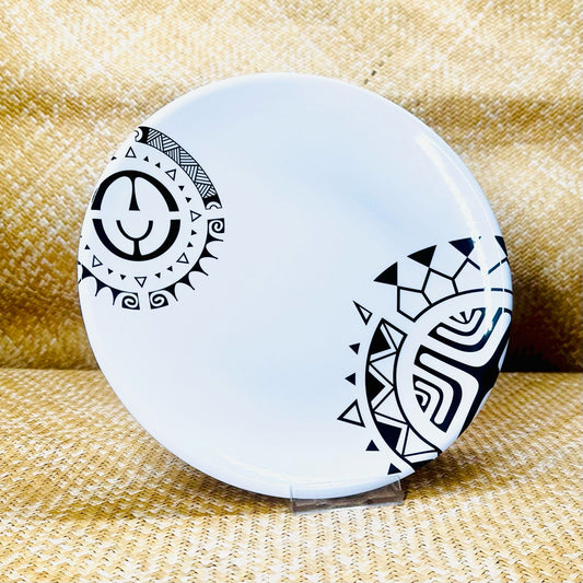 Assiette ronde - Motif double Tattoo