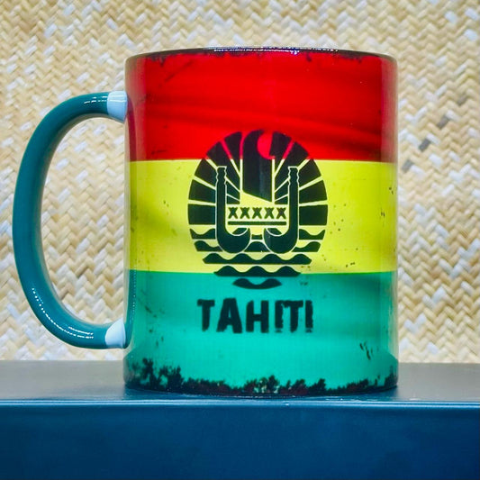 Mug céramique Polynesie - 500 mL - Tahiti rastafari