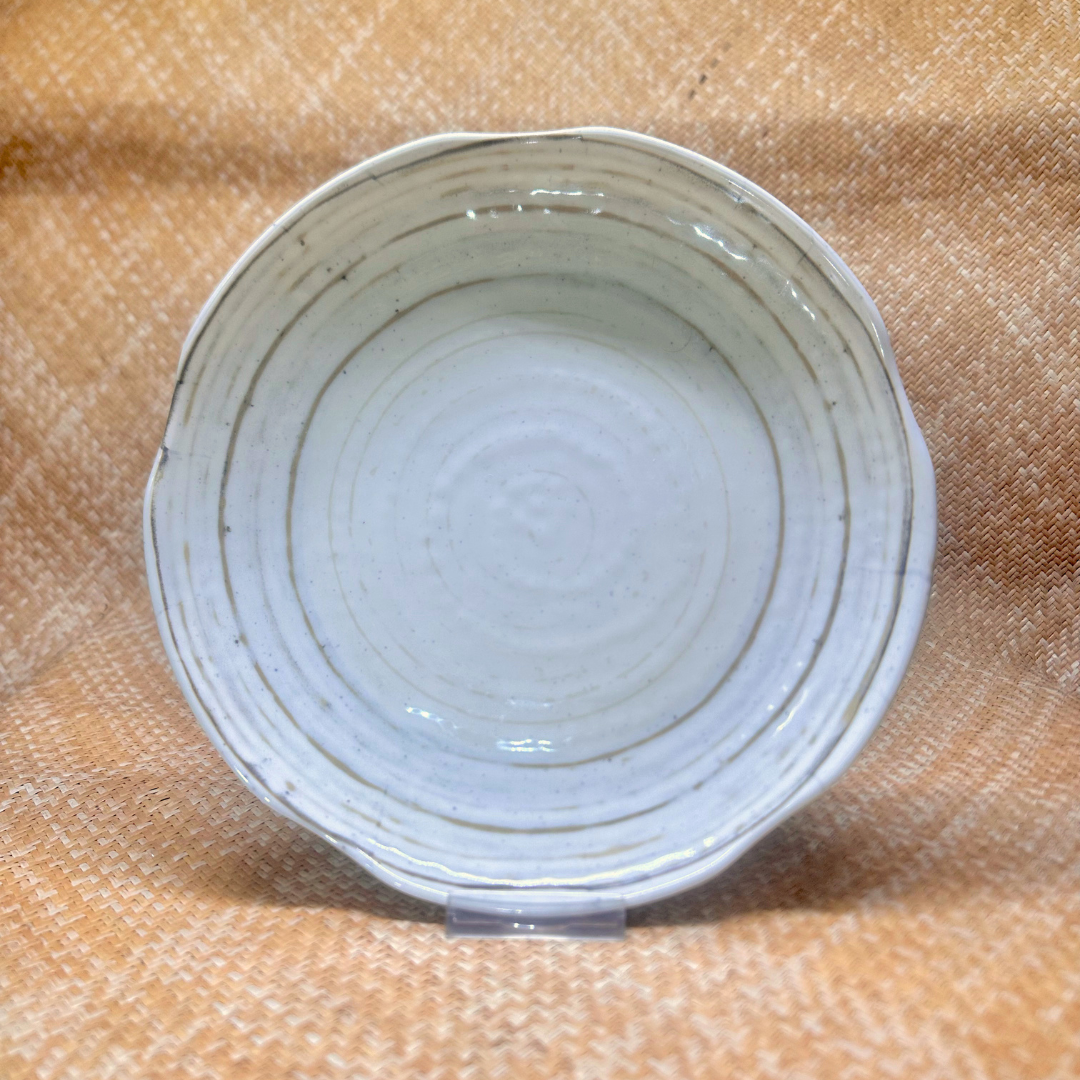 Impression céramique ancienne - assiette ronde  - 27 cm