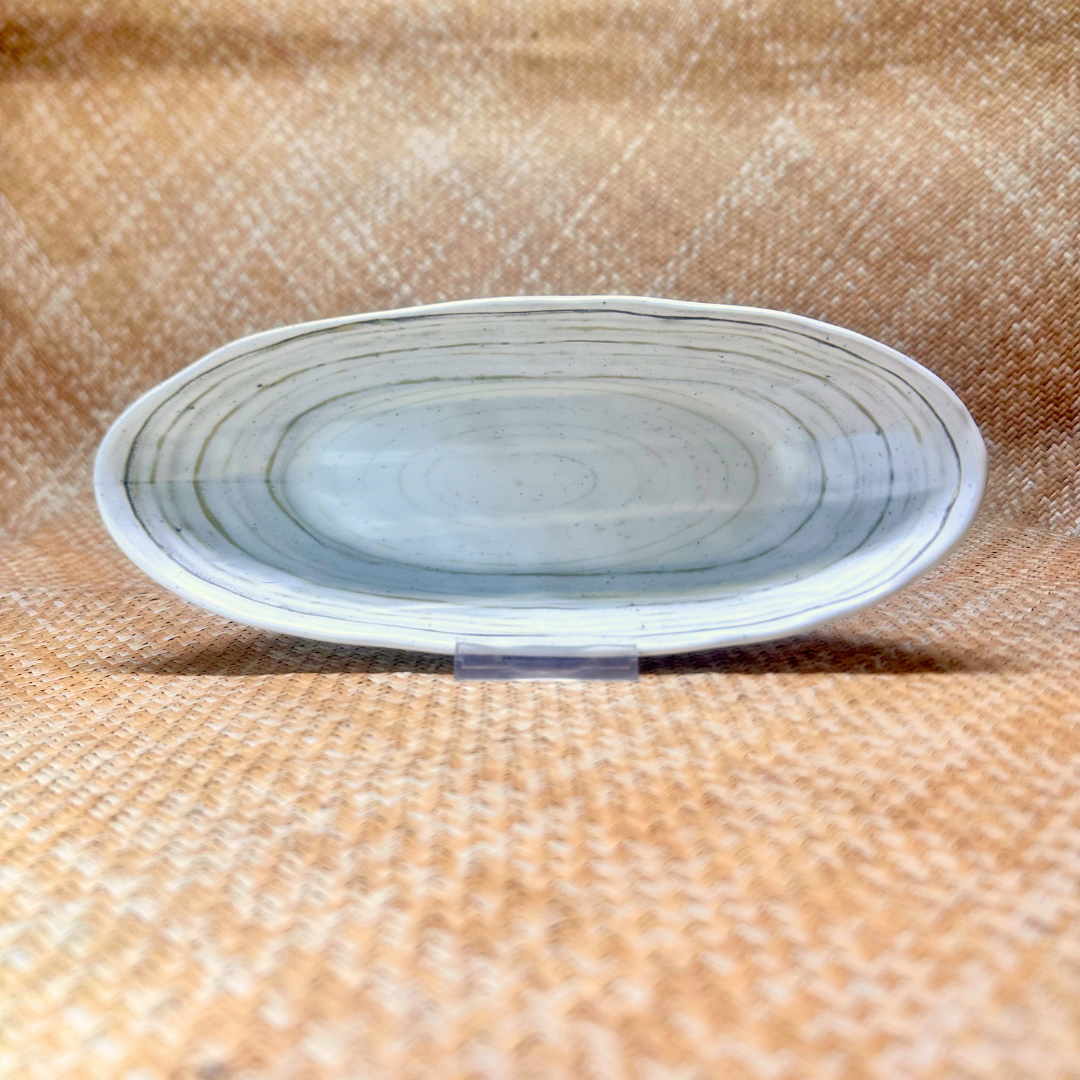 Impression céramique - assiette creuse ovale  - 29 x 11 cm