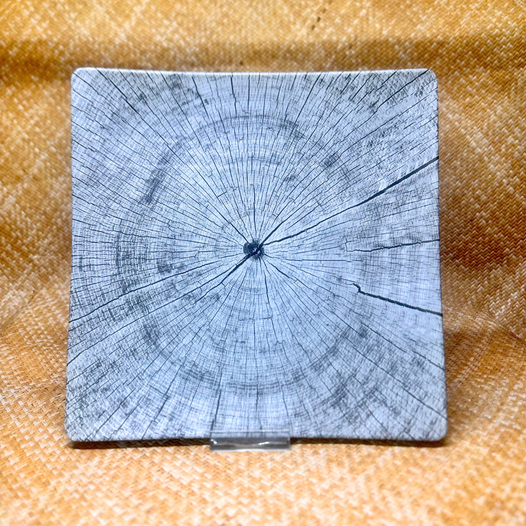 Coeur de chêne - Assiette carrée - 28cm