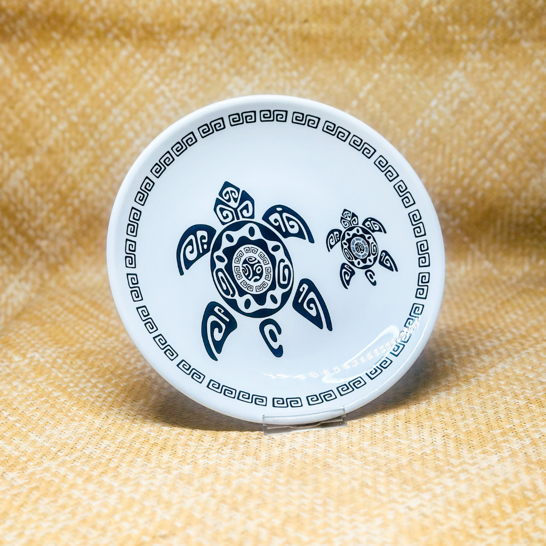 Assiette ronde Piti honu tattoo