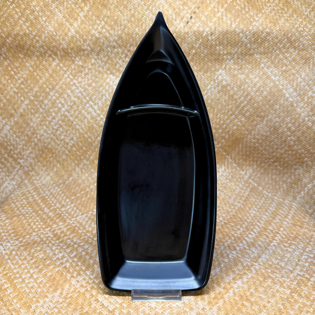 Noir mat - plat à sushi bateau - 32,5x14,5cm