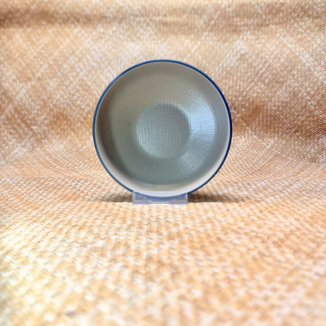 Black brown - petite assiette creuse ronde  - 15cm
