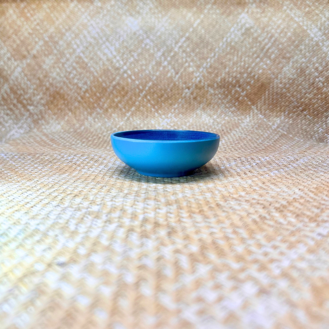 Impression bleu lagon rippling - coupelle ronde - 12cm