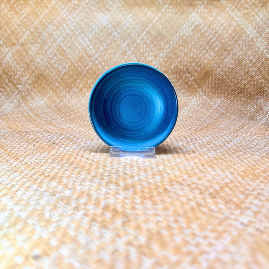 Impression bleu lagon rippling - coupelle ronde - 12cm