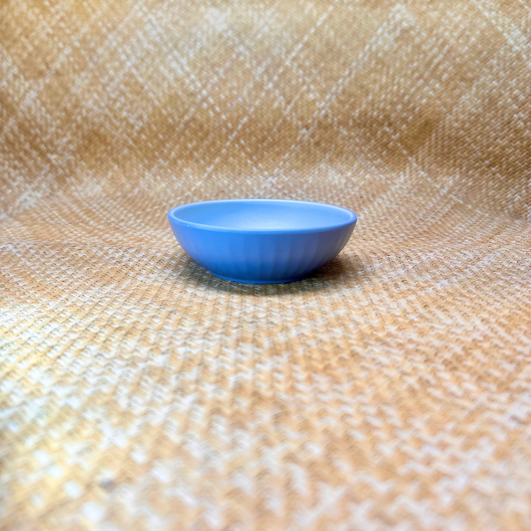 Grey blue - petite assiette creuse ronde  - 13cm
