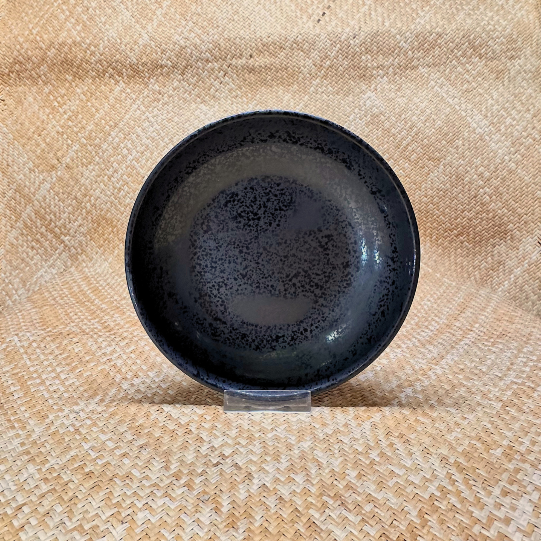 Noir tacheté - Assiette creuse - 19cm
