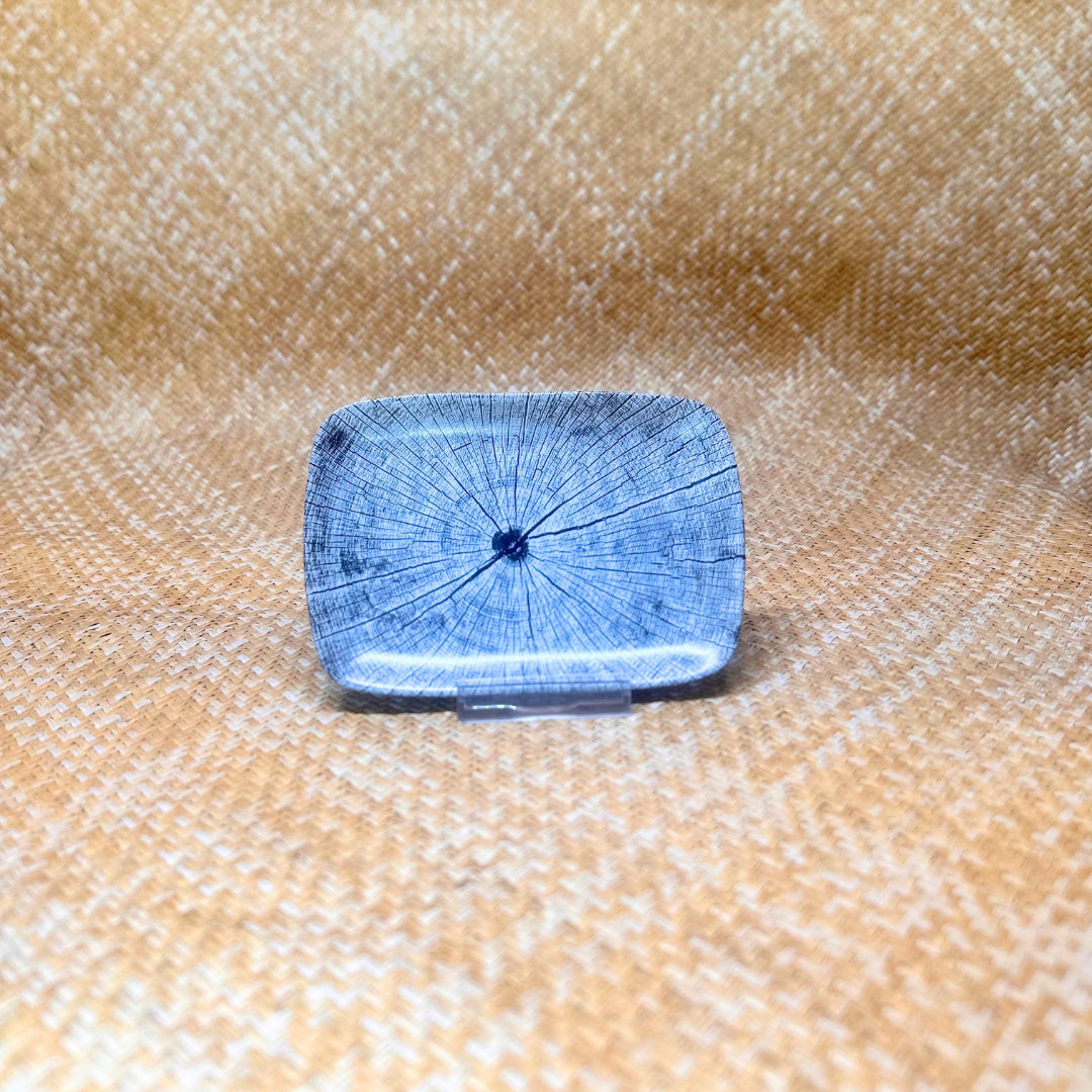 Coeur de chêne - petite assiette rectangle - 15,5x10,5cm