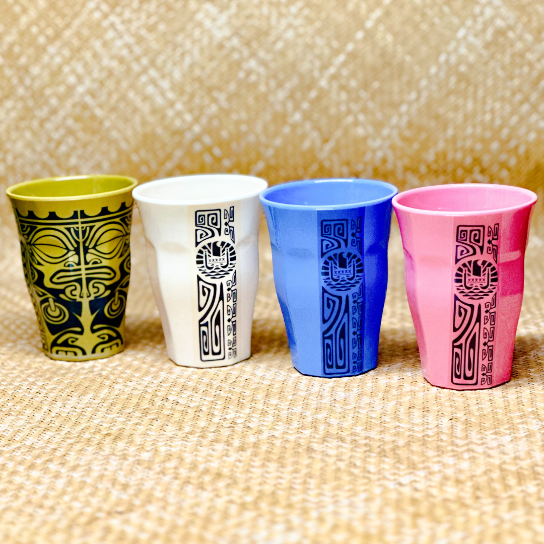 Verres couleur - Frise tattoo et tiki