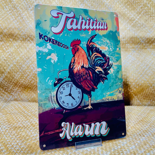 Plaque décoration tahiti en métal - Tahitian Alarm Kokereo