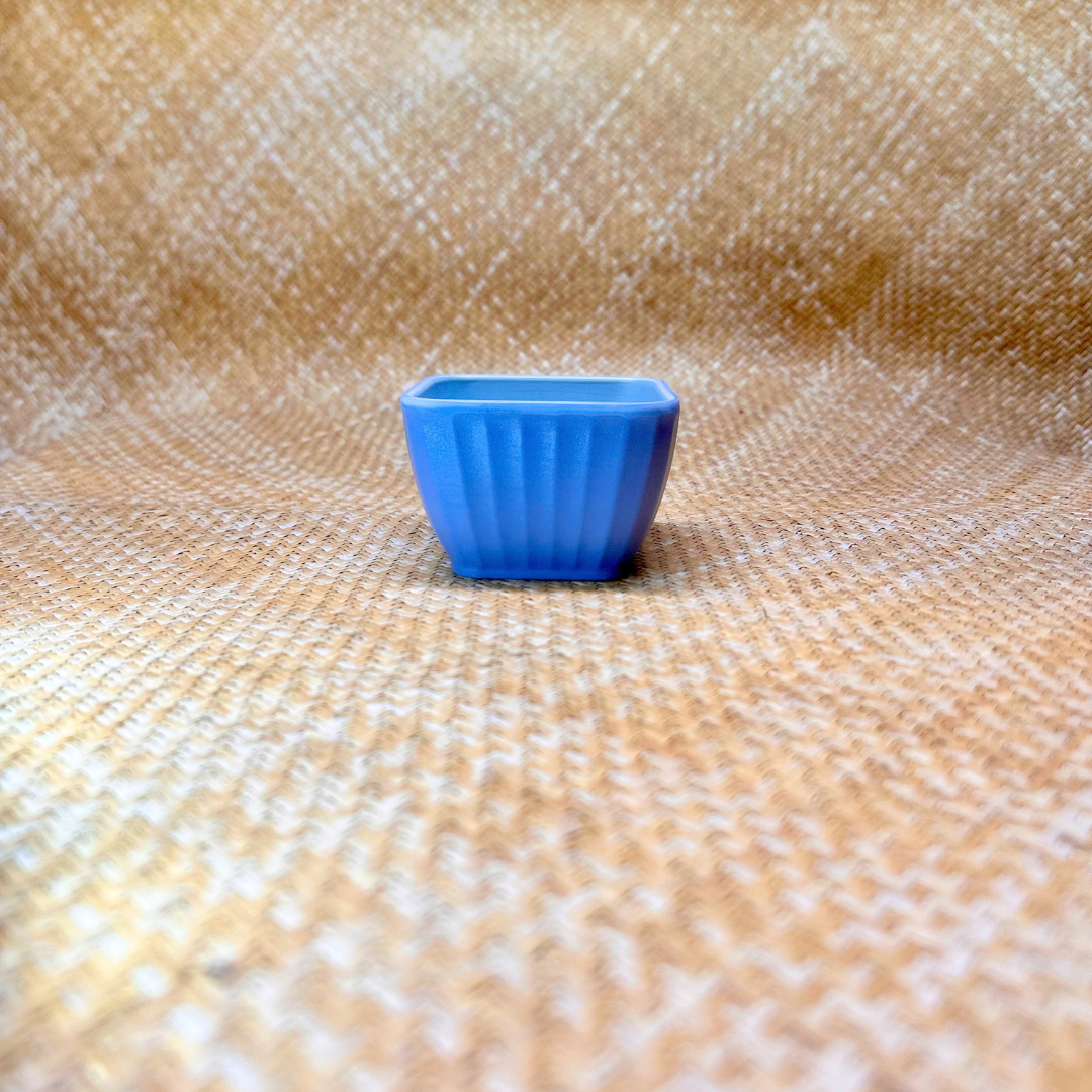 Grey blue - Ravier carré - 9cm