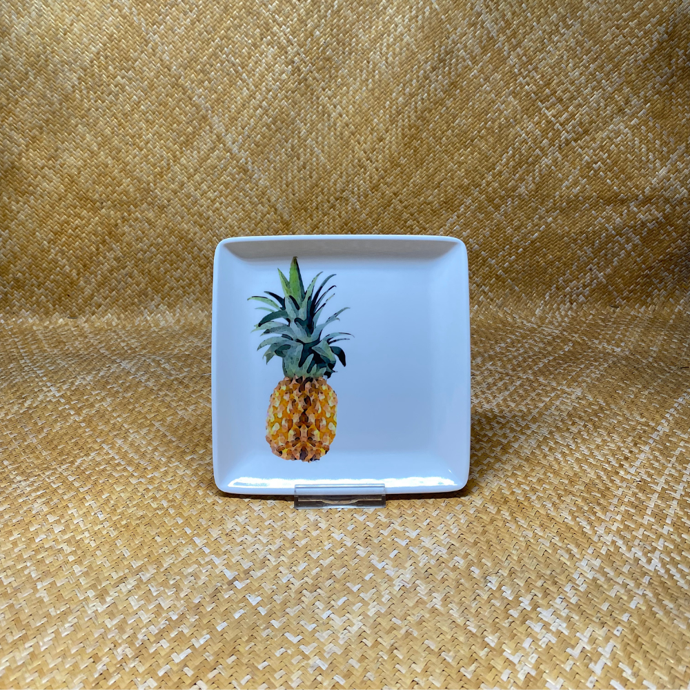 Assiette carrée - Ananas