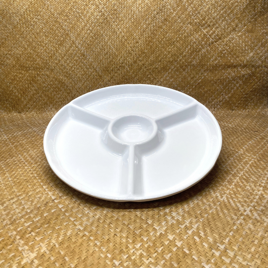 Assiette Trilogie - Blanc