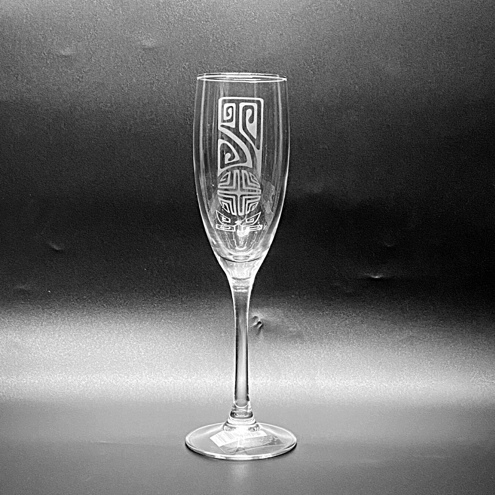 Coupe de Champagne en verre gravé - 150 mL